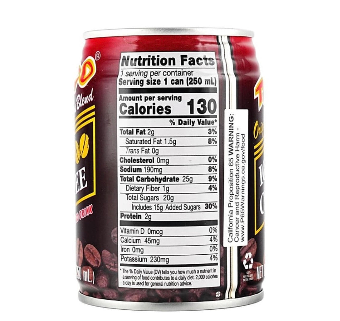 6 pack Tasco instant Iced Coffee